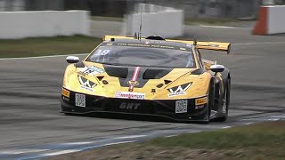 Lamborghini Huracán GT3 EVO 2 Cars Testing On The Limit  Amazing V10 Sound [upl. by Eceirehs890]