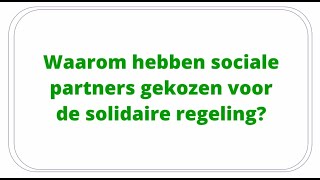 Solidaire regeling [upl. by Adlai]