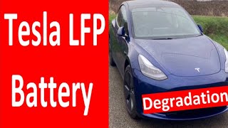 Tesla LFP Battery degradation [upl. by Ellenoj]