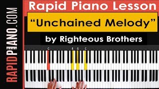 How To Play quotUnchained Melodyquot by Righteous Brothers  Piano Tutorial amp Lesson  Part 1 [upl. by Annwahsal783]