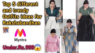 Top 5 Trendy Outfitsideas for Rakshabandhan😱 Rakshabandhan outfitsideas outfitshaul haulvideos [upl. by Atiuqram]