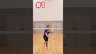 2 GREAT return of serves for doubles badmintoncoaching badminton badmintondoubles [upl. by Attirehs]