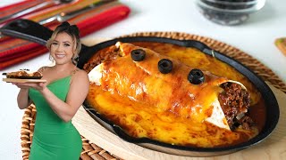 HOW TO MAKE TACO BELLS ENCHIRITO at home BUT BETTER Taco Bell Could Never smothered burrito [upl. by Maddis]