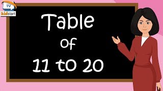 Table of 11 to 20  multiplication table of 11 to 20  rhythmic table of eleven to twenty [upl. by Nmutua]