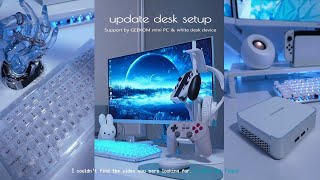 desk setup꙳︎︎⟡┊ミニPCを使った大人カワイイすっきりデスク環境作り❕┊水色モニターとミッフィーで彩るゲーム女子のオタク部屋┊Newキーボード開封┊gaming Room vlog [upl. by Guglielma]