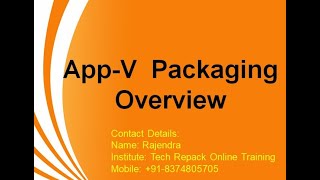 AppV packaging Introduction [upl. by Kcirde749]