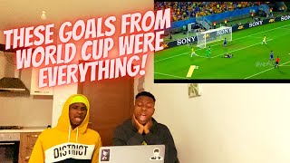 BEST World Cup Goals in HistoryREACTION  SO MANY SCREAMERS IN ONE VIDEO [upl. by Milo]