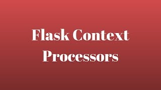 Global Variables in Flask Templates Using Context Processors [upl. by Balf676]