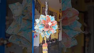 Flower Kusudama ball papertalkspk origami kusudama pakistan [upl. by Clotilde]