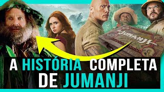 A ORIGEM DE JUMANJI ENTENDA OS PODERES DO JOGO E AS CONEXÕES ENTRE OS FILMES E O LIVRO [upl. by Dorrie]