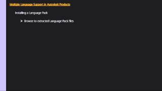 Multiple Language Support with AutoCAD 2014 [upl. by Enrak]