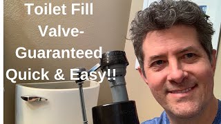 Toilet Fill Valve ReplacementGuaranteed Fast amp Easy [upl. by Auqenat992]