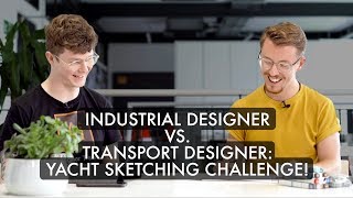 Industrial Designer vs Transport Designer Yacht Sketching Challenge [upl. by Uht492]