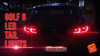 DYNAMIC LED TAIL LIGHTS FOR VW GOLF Mk6 FROM ALIEXPRESS [upl. by Lane920]