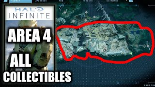 Halo Infinite AREA 4 All Collectible Locations All Skulls Logs Cores Towers Lockers Artifacts [upl. by Idarb687]