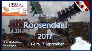 🎢 Attractielijst kermis  Roosendaal 2017 [upl. by Philcox]