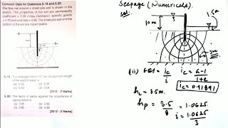 Seepage Analysis Numericals  Flownet Numericals  Soil Mechanics  Gate 2022 [upl. by Llirret288]