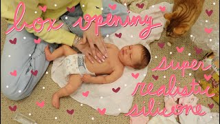 AMAZING Silicone Baby Box Opening Super Realistic Full Body Silicone Doll  Kelli Maple [upl. by Lantha]