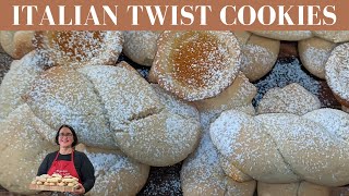 Italian Twist Cookies  Nonnas famous recipe for holidays [upl. by Menzies789]