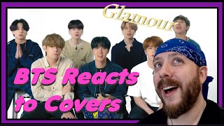 Champ Reacts to BTS Reacting to BTS Covers on Glamour Reaction Reactor reacts to reactions [upl. by Ajiat]