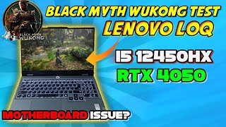 BLACK MYTH WUKONG TEST LENOVO LOQ  LENOVO LOQ i5 12450HX RTX 4050 GAMING TEST [upl. by Mareah]