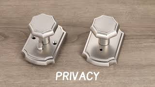 MRML Brushed Nickel Privacy Door Knob Interior Bedroom Bathroom Door Knob Silver Door Knob [upl. by Yrovi45]