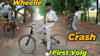 My First vlog  Wheelie Marte Time Crash Ho Gaya Plz Subscribe Bhai Log [upl. by Drexler]