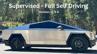 Supervised  Full Self Driving  Cybertruck First Drive  Version 1255 [upl. by Carissa]