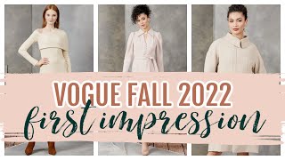 Review Vogue Fall 2022 Sewing Patterns [upl. by Allsun995]