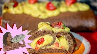 Rotolo alle Fragole Vegan [upl. by Ayin]