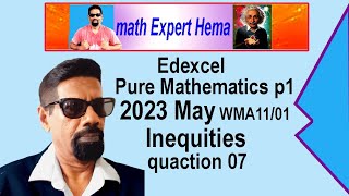 how to do2023 Edexcel WMA1101 january pure mathematic qua 07shade inequities  math expert hema [upl. by Nylimaj]