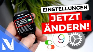 Apple Watch Einstellungen die du SOFORT ändern solltest watchOS 9  NilsHendrik Welk [upl. by Schild551]