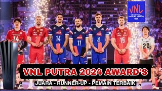 Daftar Penghargaan VNL Putra 2024  JuaraPemain Terbaik 🔥 [upl. by Ecenaj790]