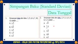 Cara Menentukan Simpangan Baku Untuk Data Tunggal [upl. by Assereht6]