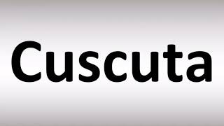 How to Pronounce Cuscuta [upl. by Hawkie]