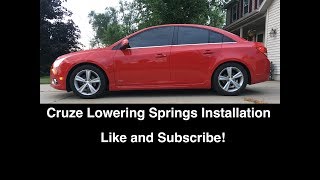 Chevy Cruze  Sonic Lowering Springs Install DIY  BampG Eibach HampR Vogtland [upl. by Kutchins]