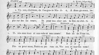 Reine de France musical 12 couplets avec partition [upl. by Adyaj]