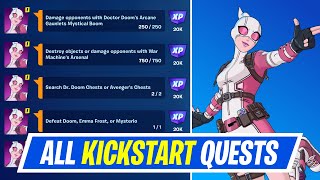 Fortnite Complete Kickstart Quests  How to EASILY Complete Kickstart Challenges Chapter 5 Season 4 [upl. by Inger]