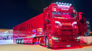 4k UHD  Entrata Team Iannotta 12x Scania S770 V8 [upl. by Scheer]