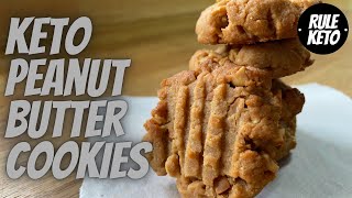 Keto Peanut Butter Cookies Recipe I Super Simple Just 3 Ingredients [upl. by Kryska]