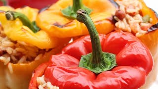 Peperoni 🫑 e melanzane 🍆 ripiene di riso 🧑‍🍳 ricetta facilissima [upl. by Gaby618]