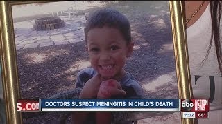 Meningitis suspected in toddlers death [upl. by Esiole827]