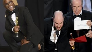 Moonlight wins best film Oscar after major onstage gaffe [upl. by Aitnahs]