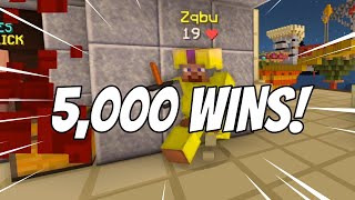 Hitting 5000 Wins In Bedwars [upl. by Camilia]