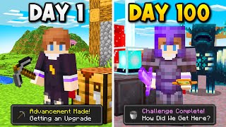 I Completed EVERY ADVANCEMENT in 100 Days of Hardcore Minecraft [upl. by Sadler]