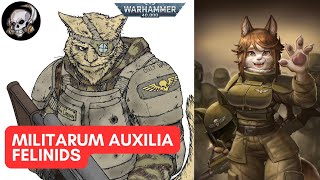 40K LORE MILITARUM AUXILIA FELINIDS [upl. by Eiloj]