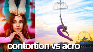 CONTORTION vs ACRO Viral 10 Minute Photo Challenge [upl. by Yniar814]