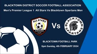 BDSFA  Mens Priemier League 1 All Stars Vs Blacktown Spartans Men [upl. by Sylas581]