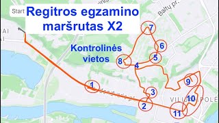 Regitros egzamino maršrutas X2 In english [upl. by Iznyl]