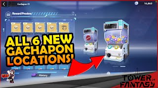 Tower of Fantasy ALL 6 NEW GACHAPON LOCATIONS [upl. by Eselehs906]